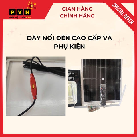 Đèn pha năng lượng mặt trời 300w - Sáng suốt Đêm
