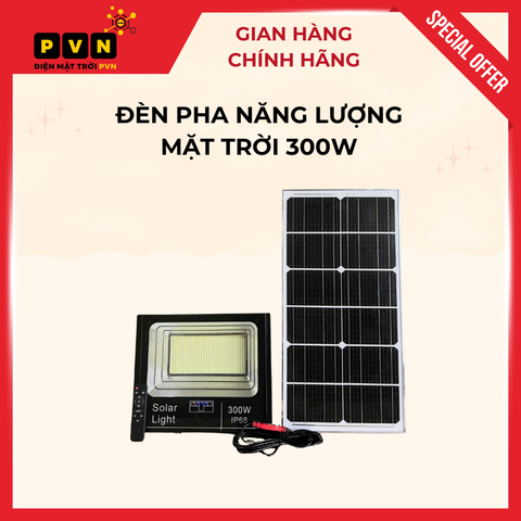 Đèn pha năng lượng mặt trời 300w - Sáng suốt Đêm