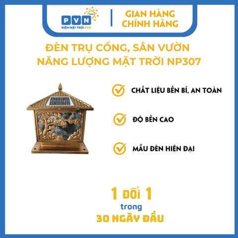 Đèn trụ cổng năng lượng Mặt Trời NP307
