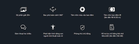 Camera EZVIZ C8W – Độ nét 2K 4M- Ban Đêm Có Màu – Lắp Ngoài Trời- Quay 360 độ