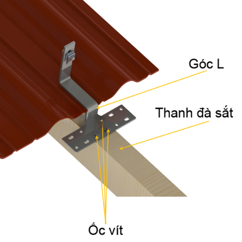 Chân L mái ngói năng lượng mặt trời L2