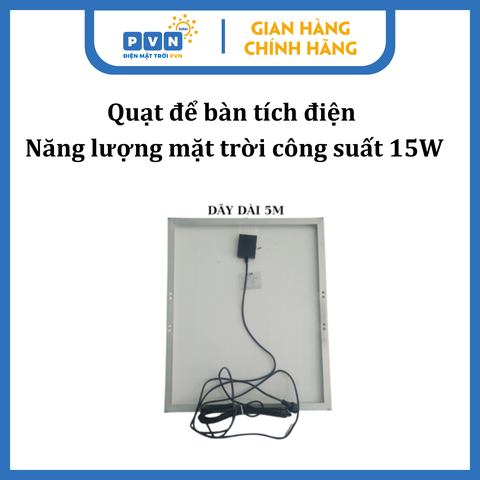 Quạt để bàn tích điện năng lượng mặt trời PVN