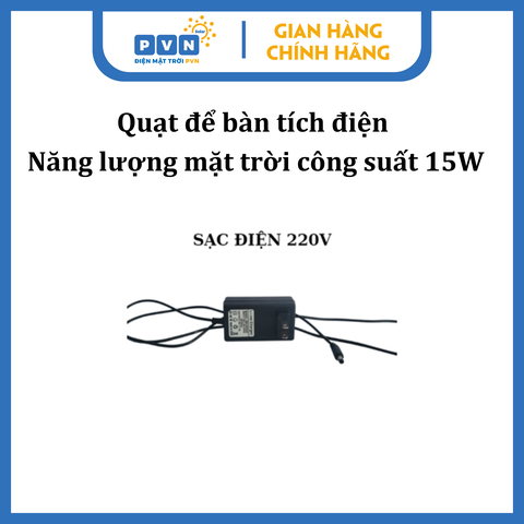 Quạt để bàn tích điện năng lượng mặt trời PVN