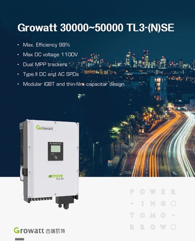 Inverter Growatt 40000TL3-NSE, Hòa lưới 3 pha