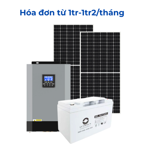 Combo điện mặt trời giá rẻ 5KW có lưu trữ