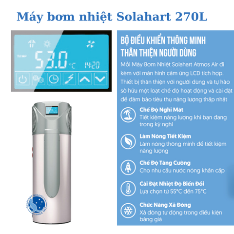 Máy bơm nhiệt Solahart Atmos-Air 270L