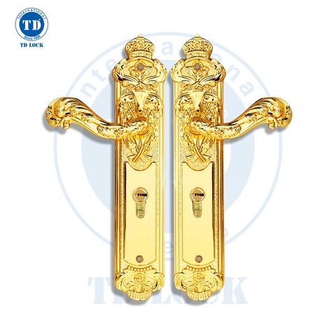 KHÓA TAY GẠT CỬA GỖ KING CROWN - BDH-126330-G CỬA CHÍNH GOLD