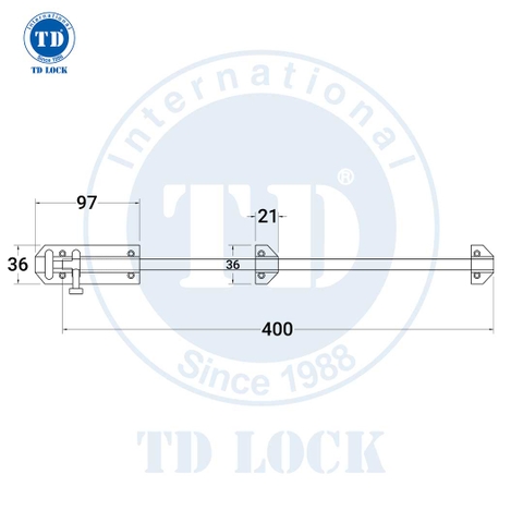 CHỐT CỬA CỬA GỖ SCH-68140 INOX TRẮNG