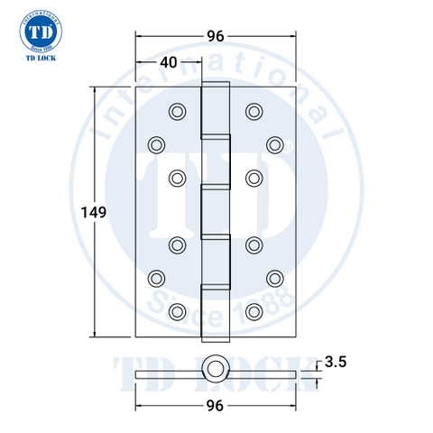 BẢN LỀ CỬA GỖ - BBL-68006 VÀNG BÓNG