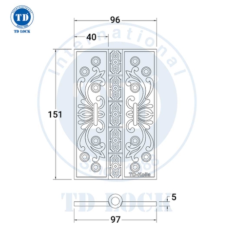 BẢN LỀ KOLLA CỬA GỖ - BBL-69150-2C