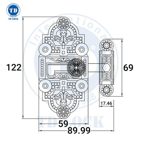 CHỐT CỬA CỬA GỖ - BCH-68412-2