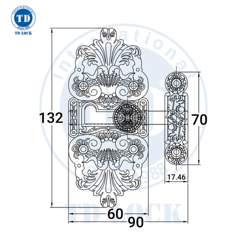 CHỐT CỬA CỬA GỖ - BCH-68512-2