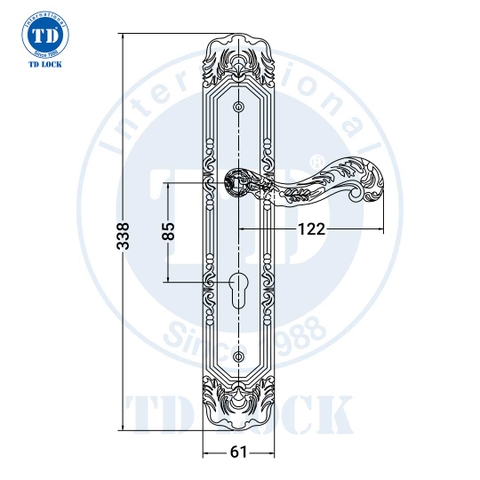 KHÓA TAY GẠT CỬA GỖ SUNNY - BDH-126135-2 CỬA CHÍNH