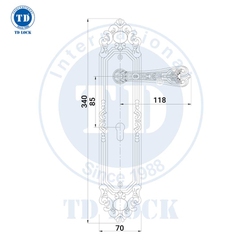 KHÓA TAY GẠT CỬA GỖ - BDH-128701-2 CỬA CHÍNH