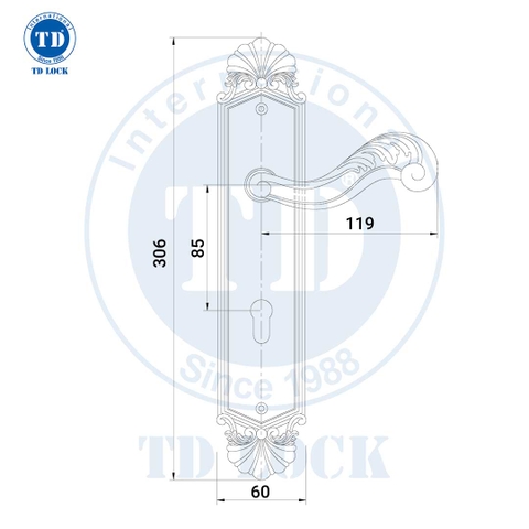 KHÓA TAY GẠT CỬA GỖ HAWAII VILLAGES - BDH-226226-2 CỬA CHÍNH
