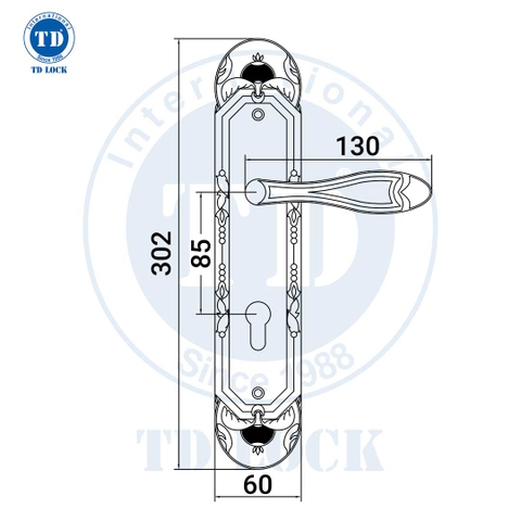 KHÓA TAY GẠT CỬA GỖ - BDH-620620-7 CỬA CHÍNH