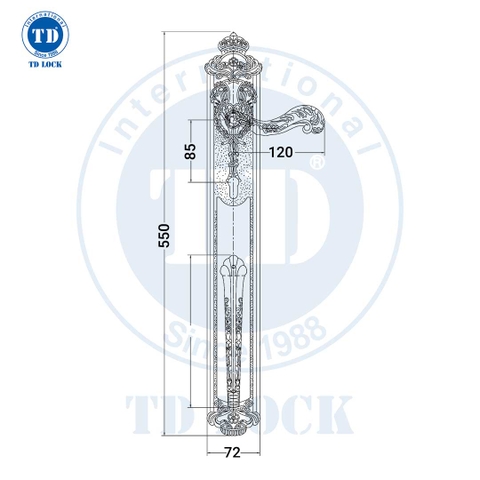 KHÓA TAY GẠT CỬA GỖ KING CROWN - BPH-126510-2 CỬA SẢNH