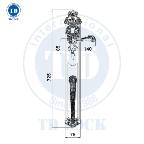 KHÓA TAY GẠT CỬA GỖ KING CROWN - BPH-127700-2 ĐẠI SẢNH