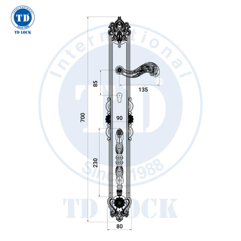 KHÓA TAY GẠT CỬA GỖ LOTUS - BPH-274741-2 ĐẠI SẢNH