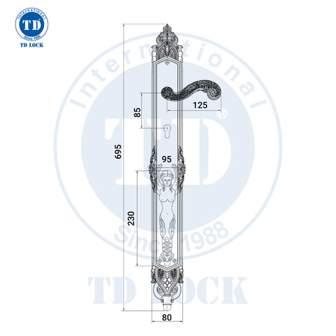 KHÓA TAY GẠT CỬA GỖ ROMA - BPH-540740-2 ĐẠI SẢNH