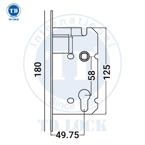 THÂN KHÓA CỬA GỖ - BTK-5850