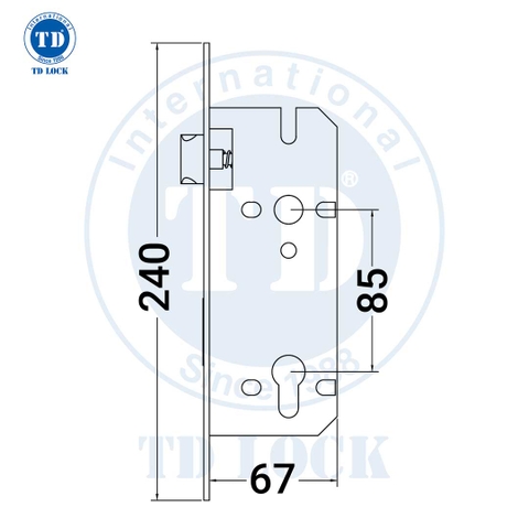 THÂN KHÓA CỬA GỖ - BTK-8545