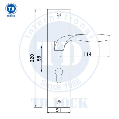 KHÓA TAY GẠT CỬA GỖ PASSI - BTP-225225-2 CỬA PHÒNG