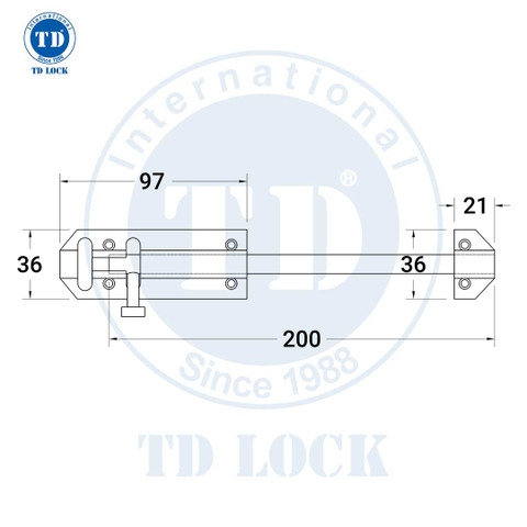 CHỐT CỬA CỬA GỖ ICH - SCH-68120 INOX TRẮNG