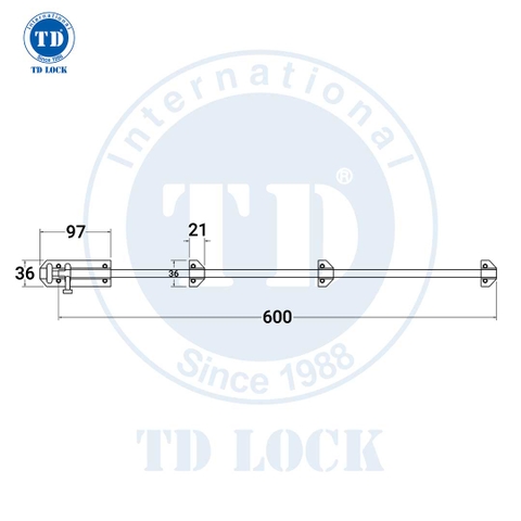 CHỐT CỬA CỬA GỖ ICH - SCH-68160 INOX TRẮNG