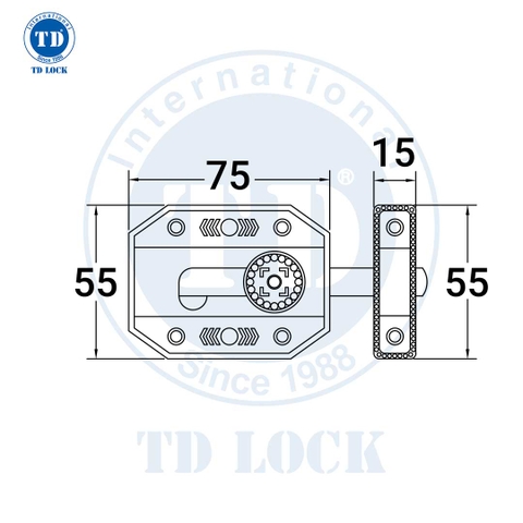 CHỐT CỬA CỬA GỖ ICH - SCH-68210 INOX TRẮNG