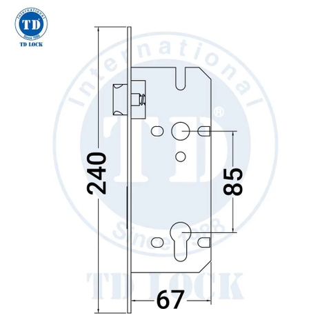 THÂN KHÓA CỬA GỖ - STK-8545