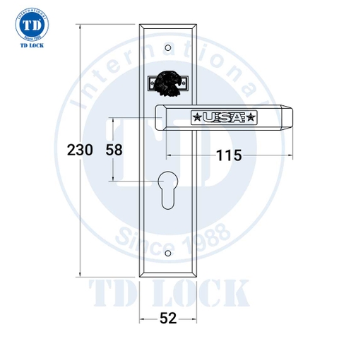 KHÓA TAY GẠT CỬA GỖ EAGLE USA - STP-230230-O-EO CỬA PHÒNG