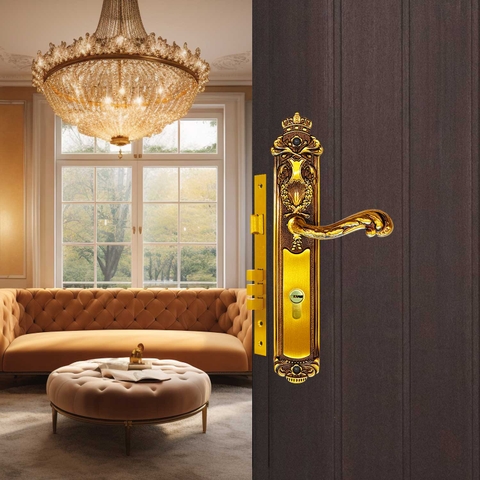 KHÓA TAY GẠT CỬA GỖ KING CROWN - BDH-179266-2 CỬA CHÍNH