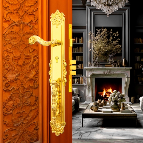 KHÓA TAY GẠT CỬA GỖ LOTUS - BPH-274741-G ĐẠI SẢNH GOLD