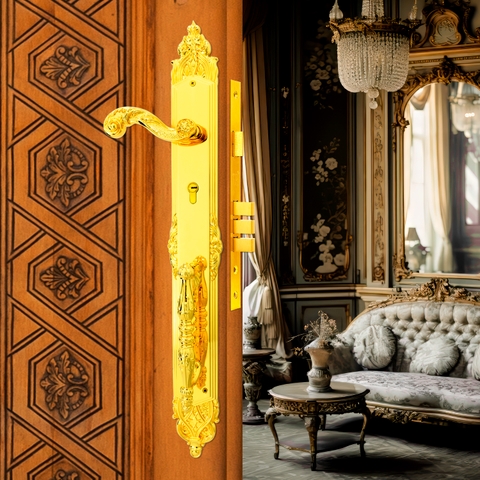 KHÓA TAY GẠT CỬA GỖ ROMA - BPH-274740-G ĐẠI SẢNH GOLD