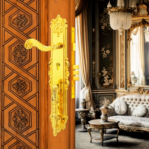 KHÓA TAY GẠT CỬA GỖ LOTUS - BPH-274541-G CỬA SẢNH GOLD