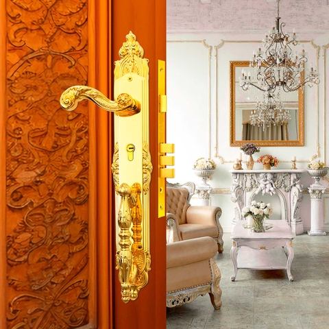 KHÓA TAY GẠT CỬA GỖ ROMA - BPH-274540-G CỬA SẢNH GOLD