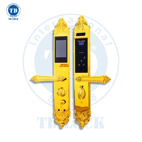 KHÓA ĐIỆN TỬ THÔNG MINH CỬA GỖ MẠ 24K - BSM-680489-G