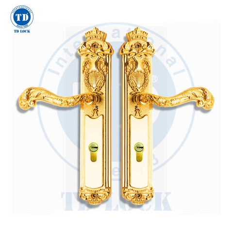 KHÓA TAY GẠT CỬA GỖ KING CROWN - BDH-179266-G CỬA CHÍNH GOLD