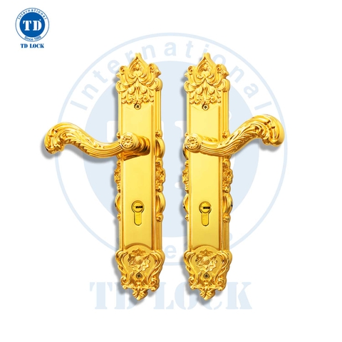 KHÓA TAY GẠT CỬA GỖ LOTUS - BDH-341341-G CỬA CHÍNH GOLD