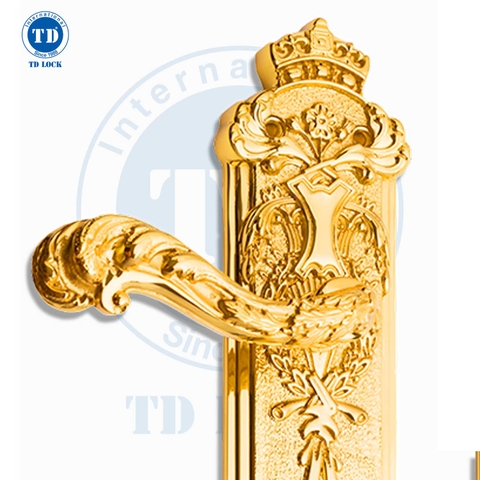 KHÓA TAY GẠT CỬA GỖ KING CROWN - BPH-126510-G CỬA SẢNH GOLD