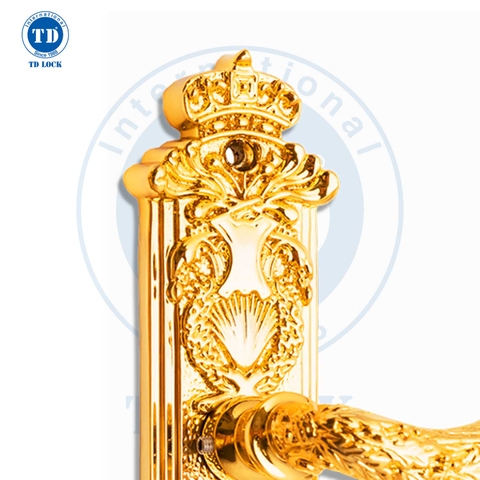 KHÓA TAY GẠT CỬA GỖ KING CROWN - BTP-179267-G CỬA PHÒNG GOLD