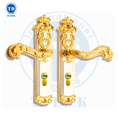 KHÓA TAY GẠT CỬA GỖ KING CROWN - BTP-179267-G CỬA PHÒNG GOLD
