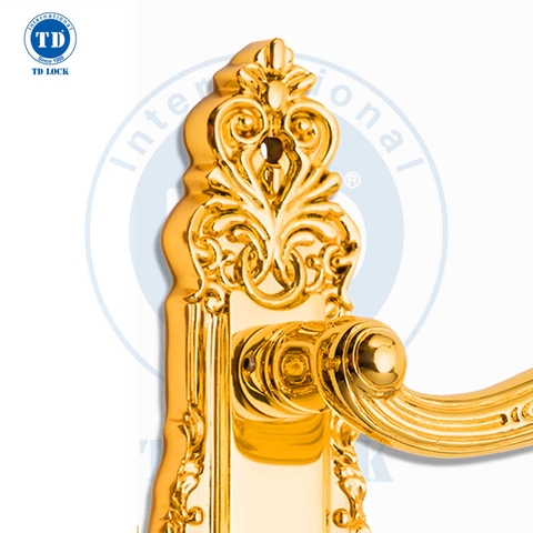 KHÓA TAY GẠT CỬA GỖ CORONA - BTP-185271-G CỬA PHÒNG GOLD