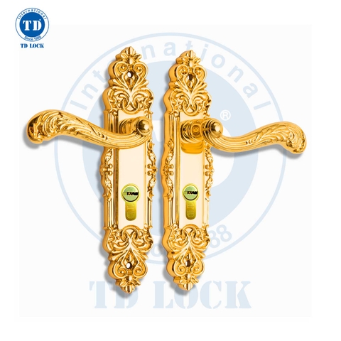 KHÓA TAY GẠT CỬA GỖ CORONA - BTP-185271-G CỬA PHÒNG GOLD