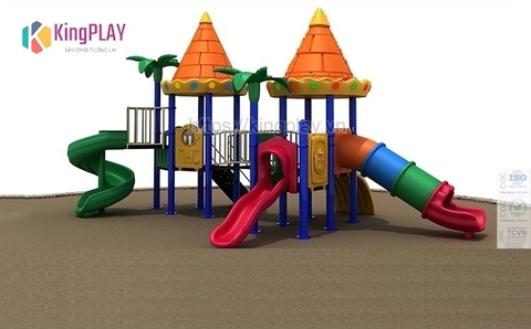 Cầu trượt mái lâu đài Kingplay số 14