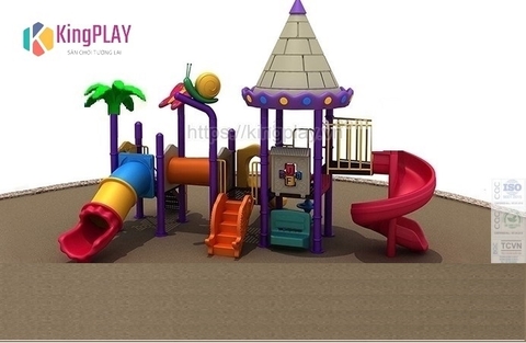Cầu trượt mái lâu đài Kingplay số 15