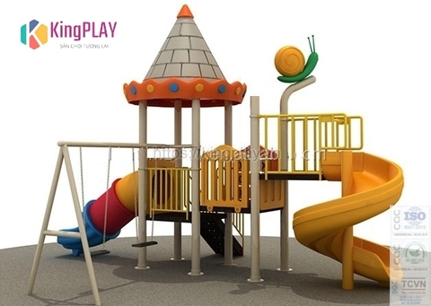 Cầu trượt mái lâu đài Kingplay số 18