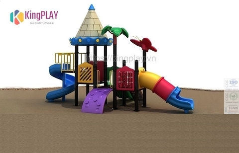 Cầu trượt mái lâu đài Kingplay số 17