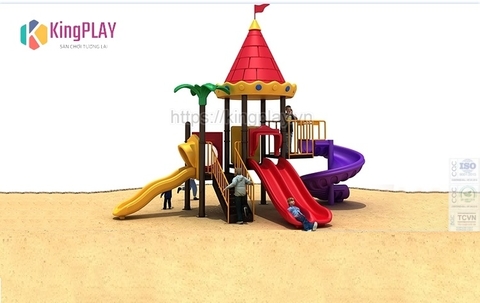 Cầu trượt mái lâu đài Kingplay số 30